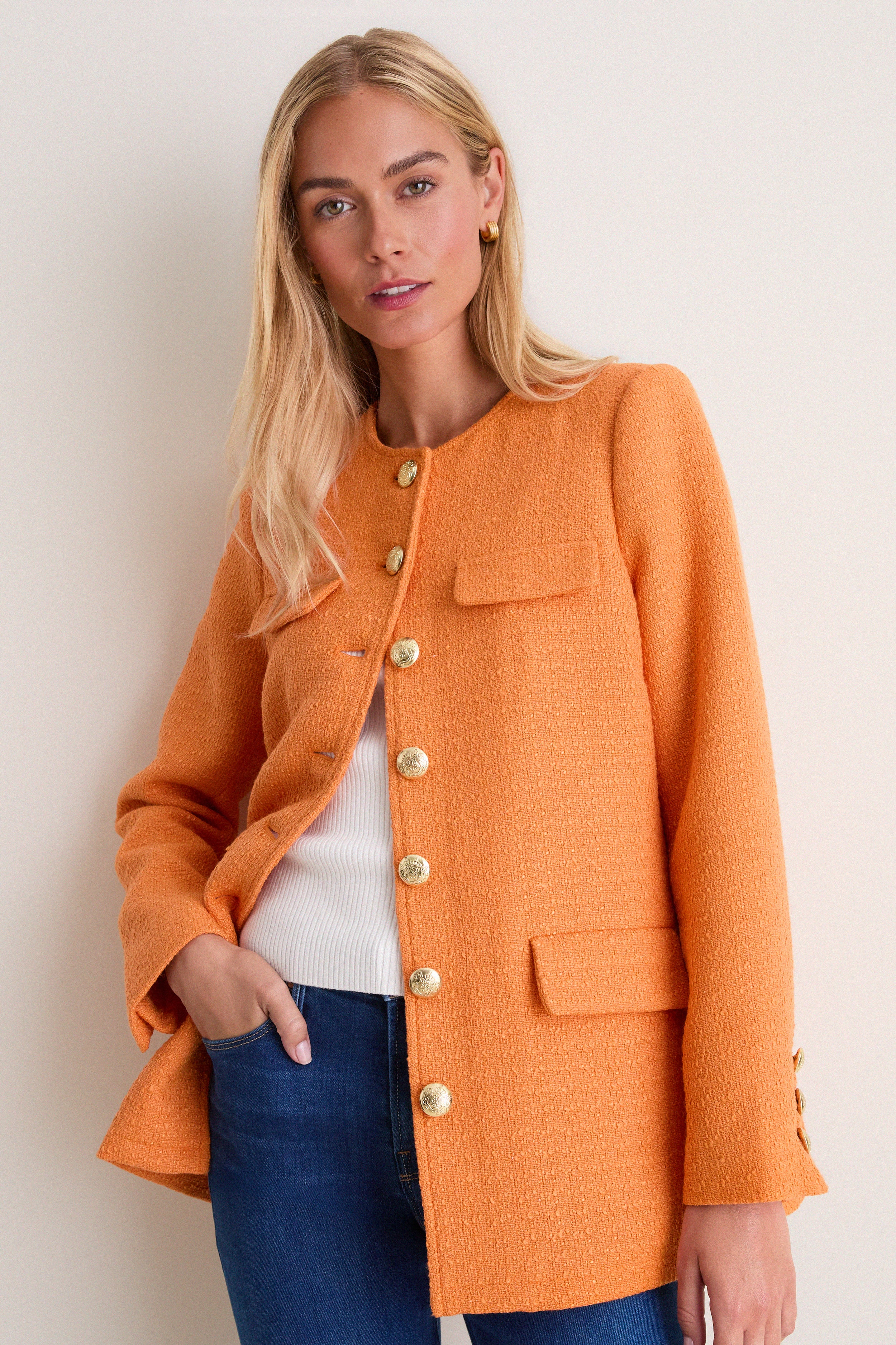 Orange Tweed Jennings Jacket | Pomander Place