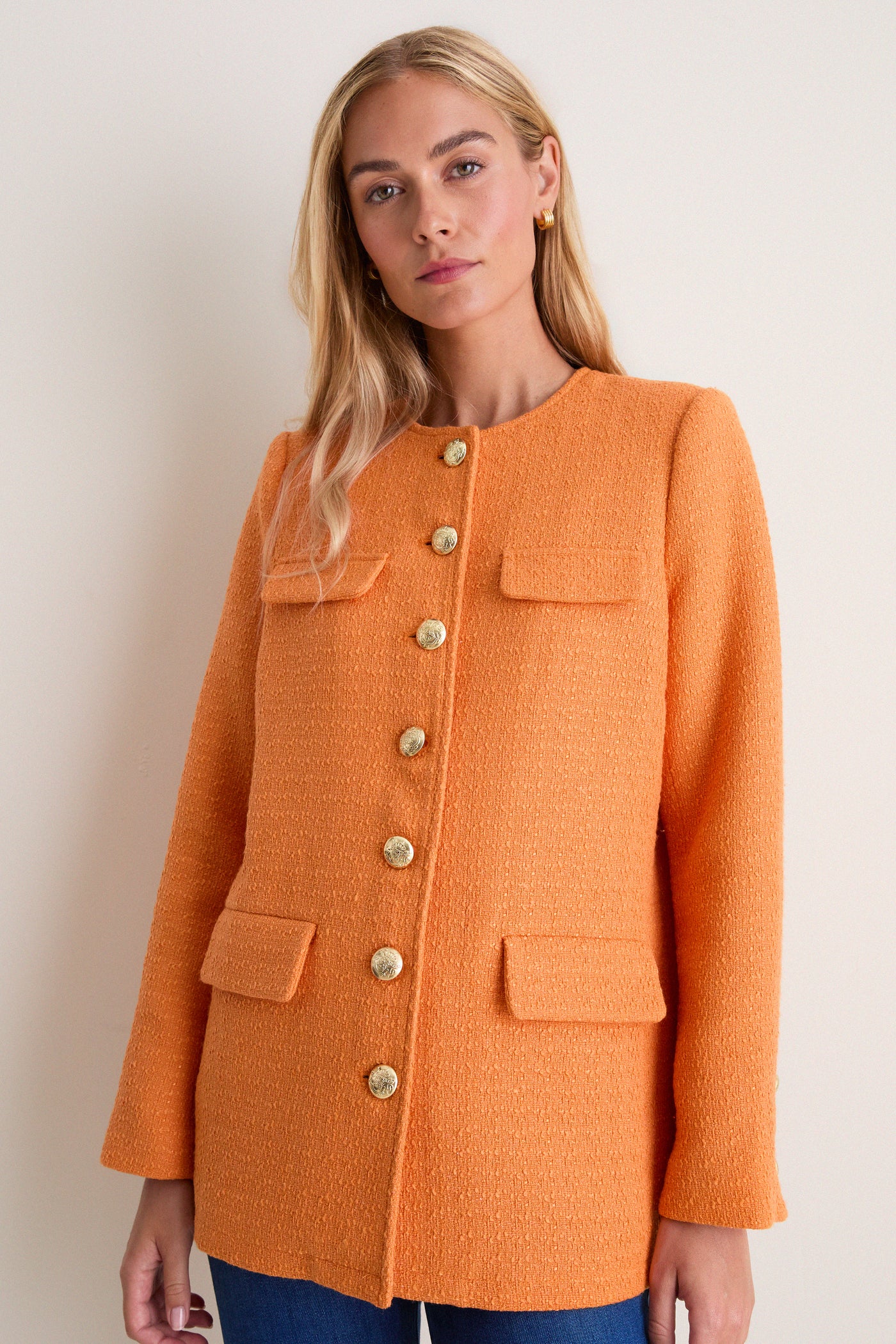 Orange Tweed Jennings Jacket