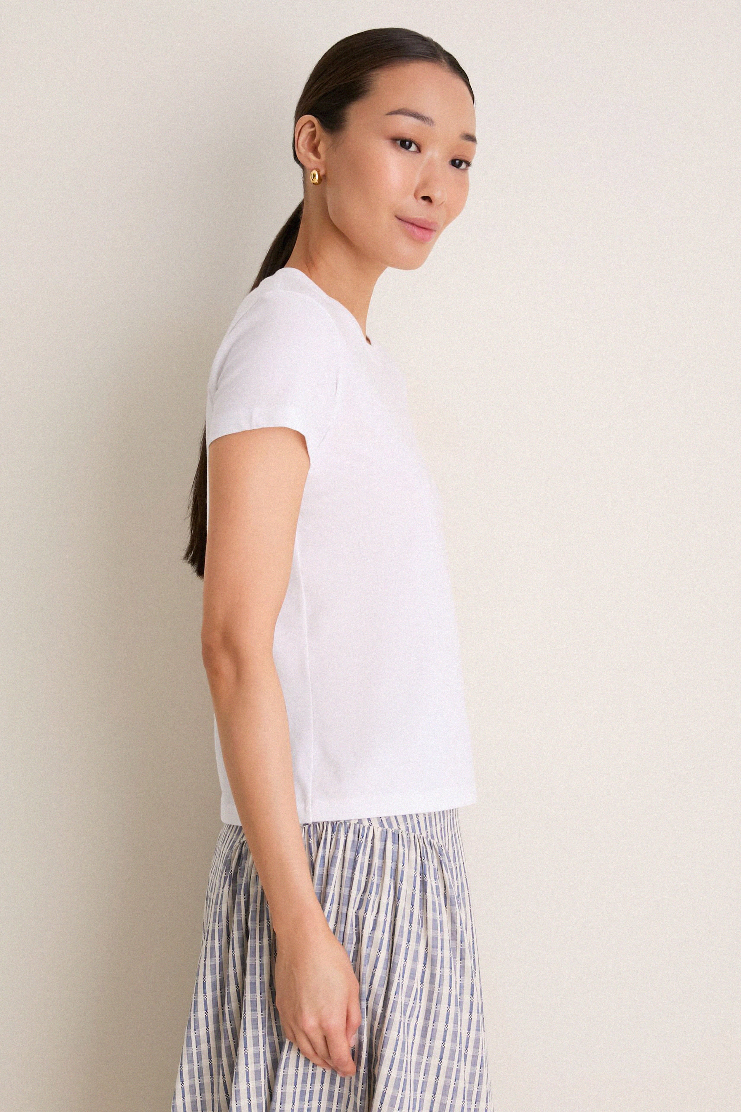 White Perry Slim Classic Tee