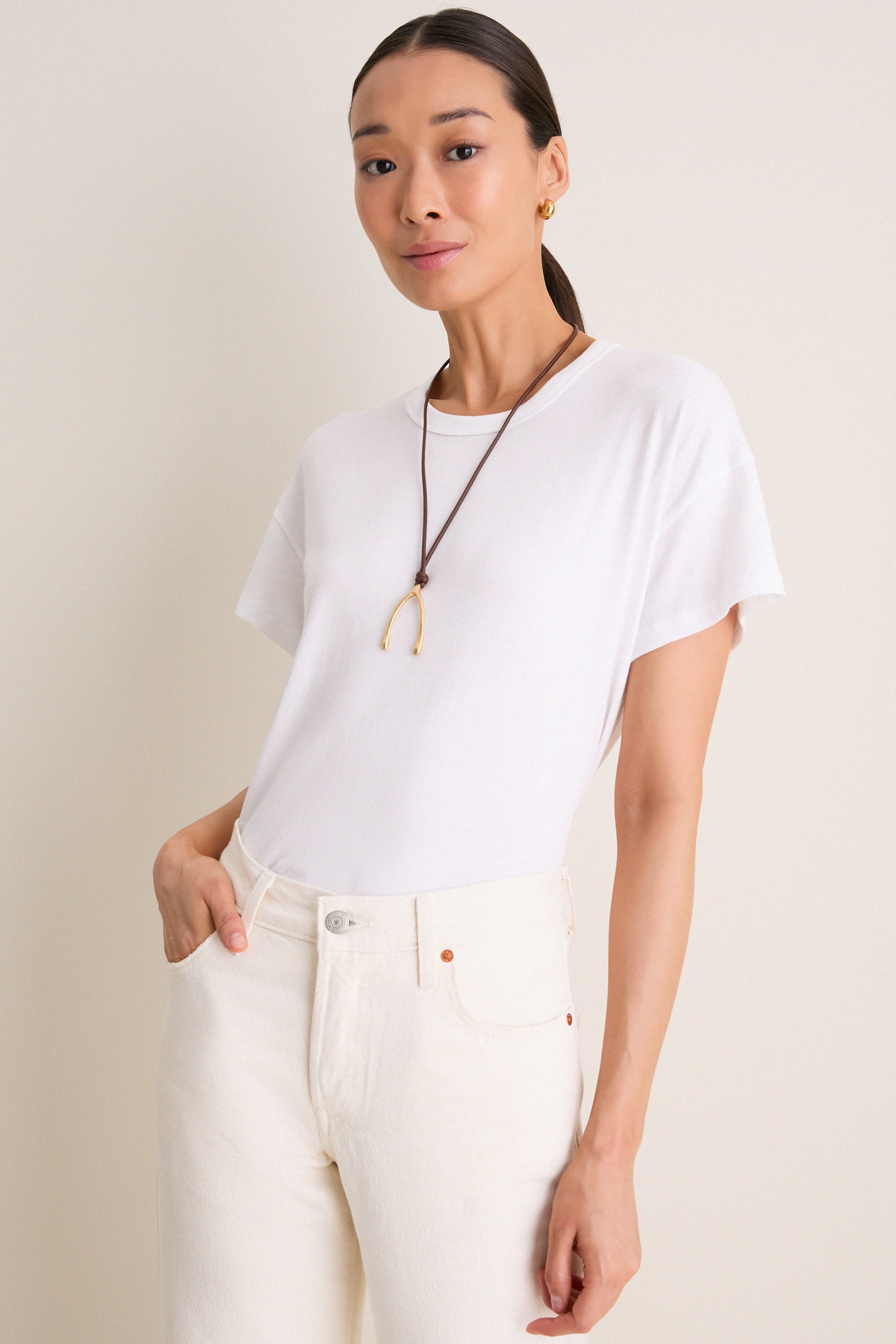 White Paxton Boyfriend Tee