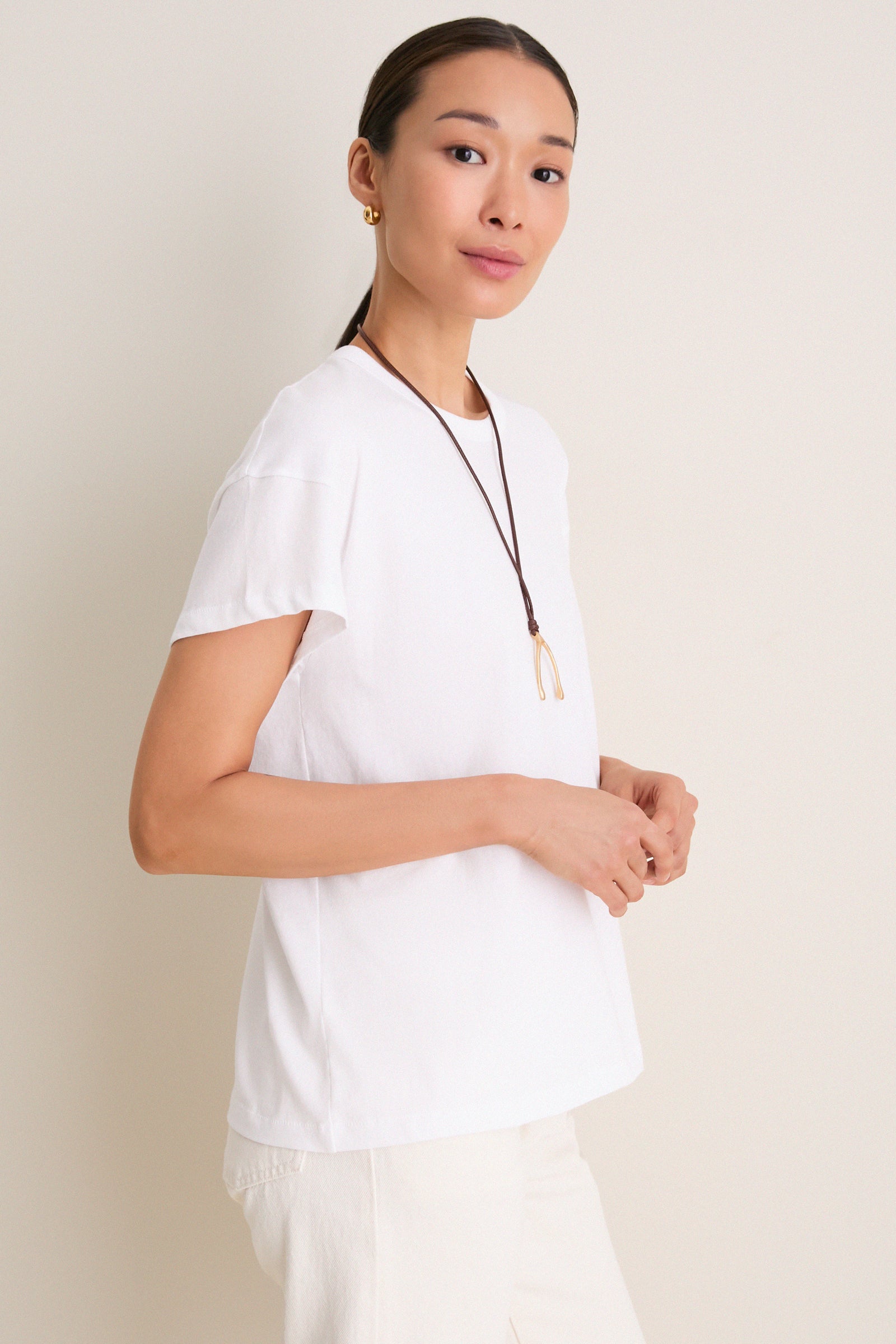 White Paxton Boyfriend Tee