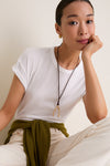White Paxton Boyfriend Tee
