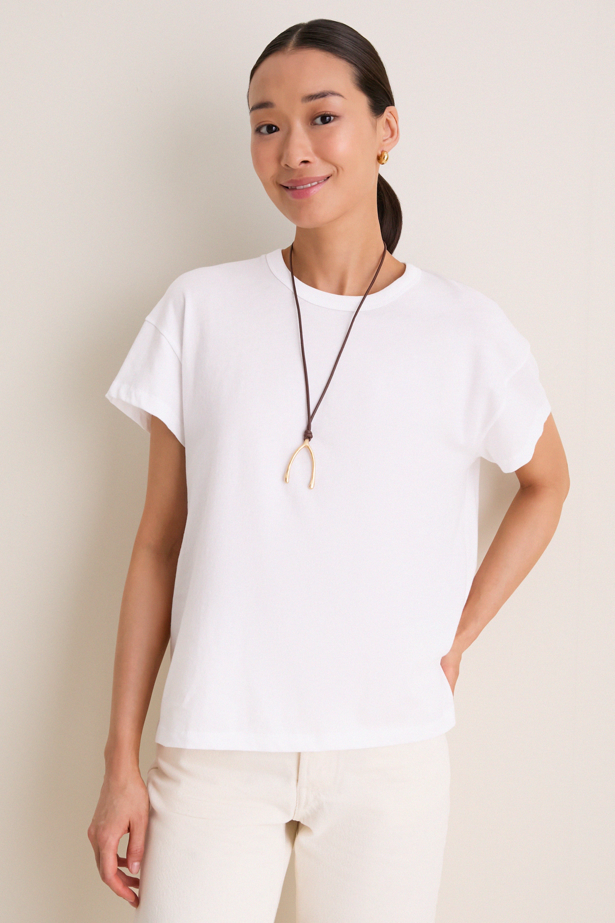 White Paxton Boyfriend Tee