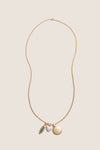 Gold Long Token Pendant