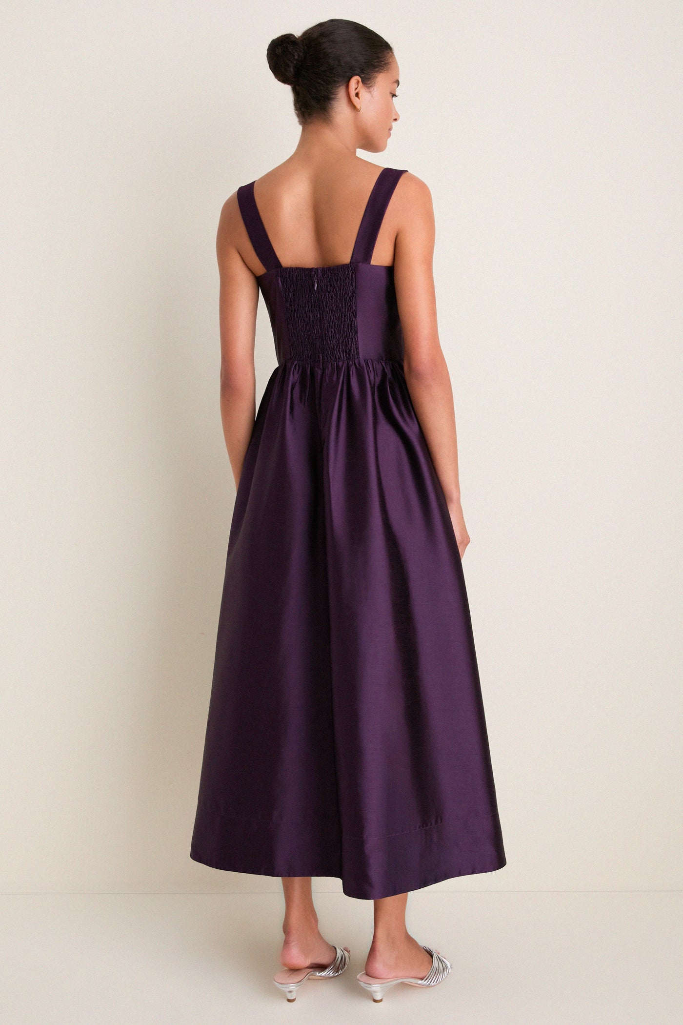 Plum Dupioni Esme Dress