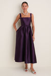 Plum Dupioni Esme Dress