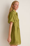 Moss Organza Mini Delaney Dress
