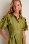 Moss Organza Mini Delaney Dress