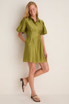 Moss Organza Mini Delaney Dress