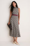 Glen Plaid Mock Neck Lockwood Dress