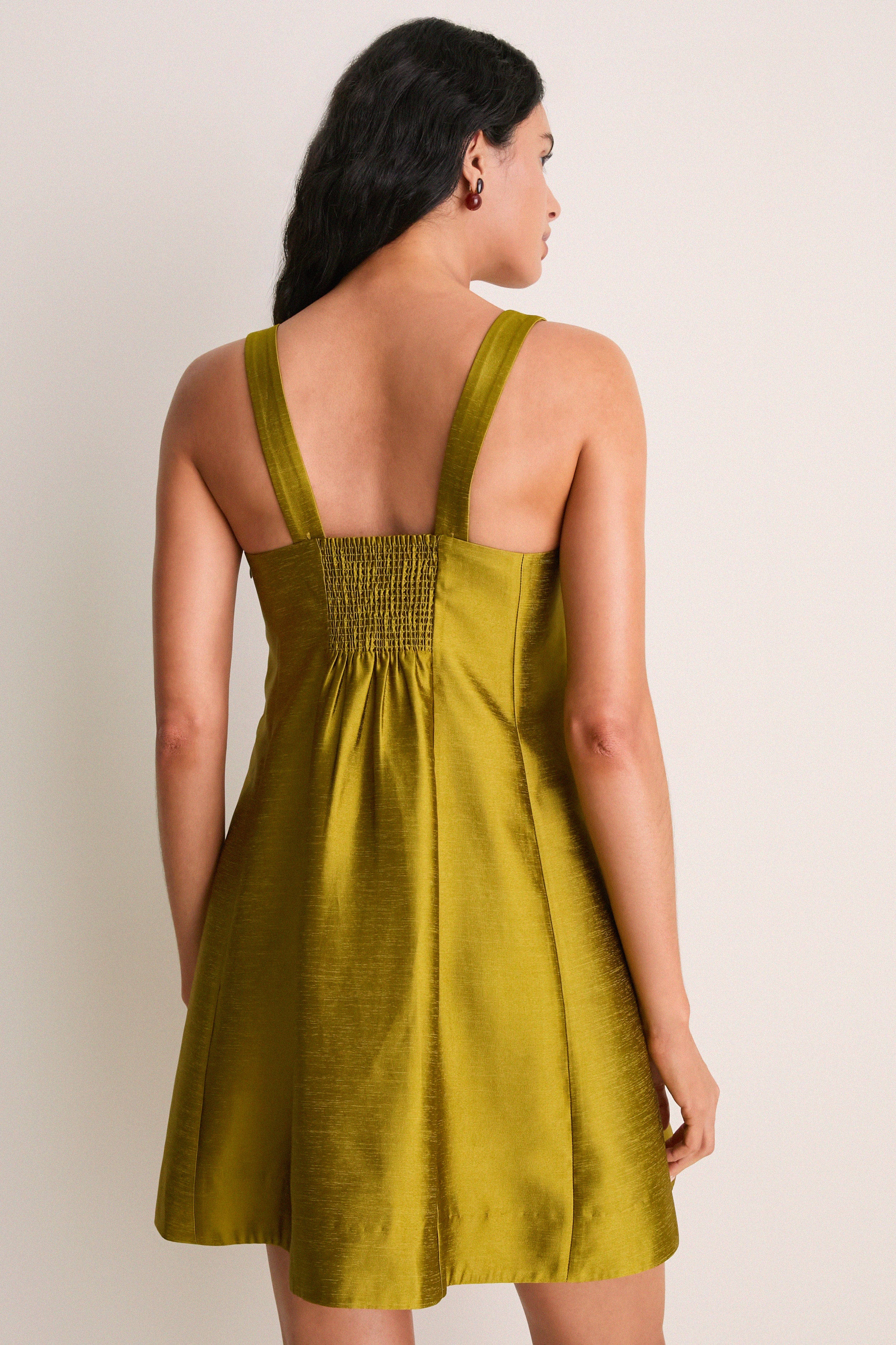 Lentil Dupioni Edith Mini Dress