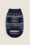 Navy Festive Marlow Fairisle Dog Jumper