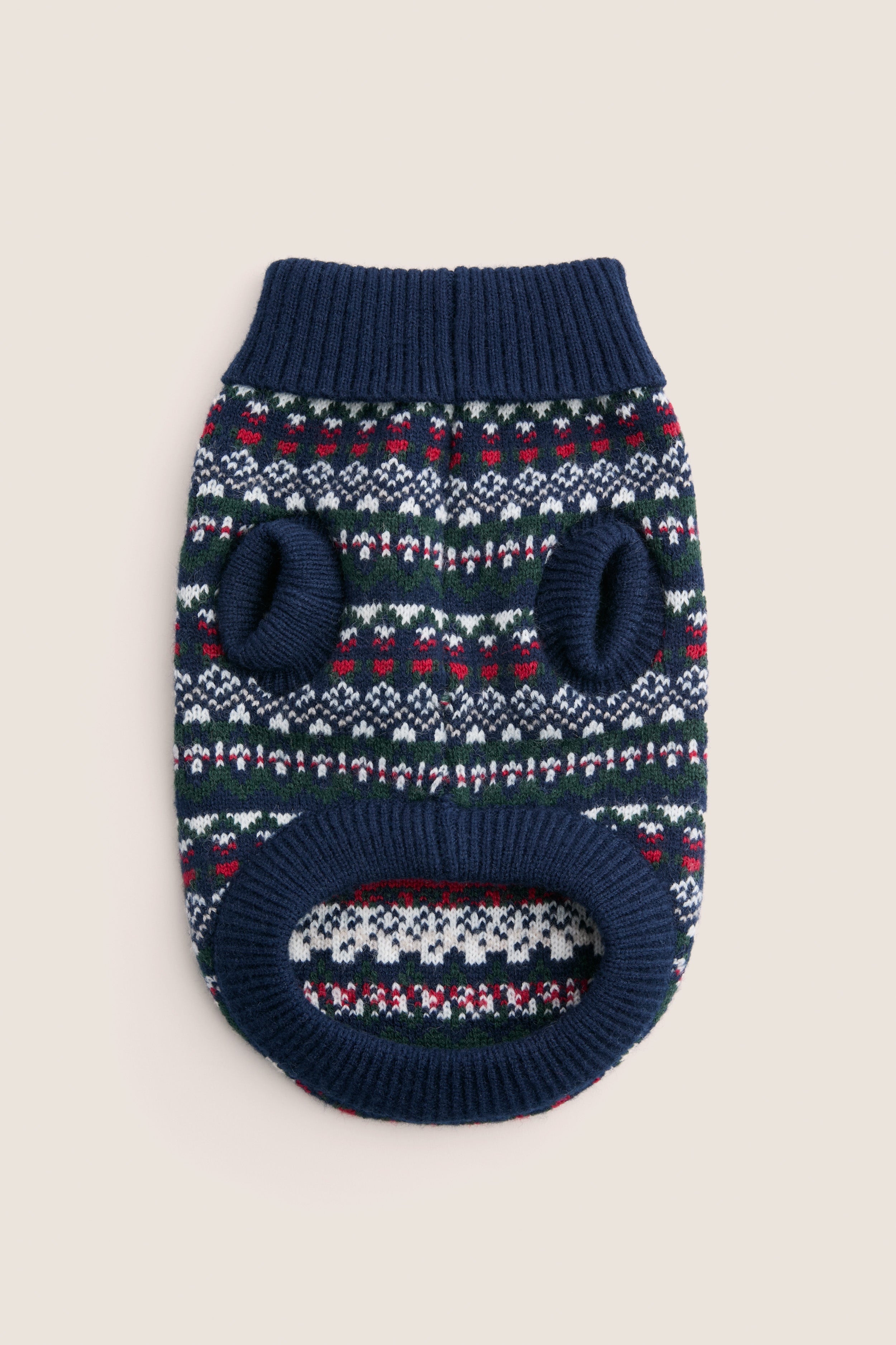 Navy Festive Marlow Fairisle Dog Jumper