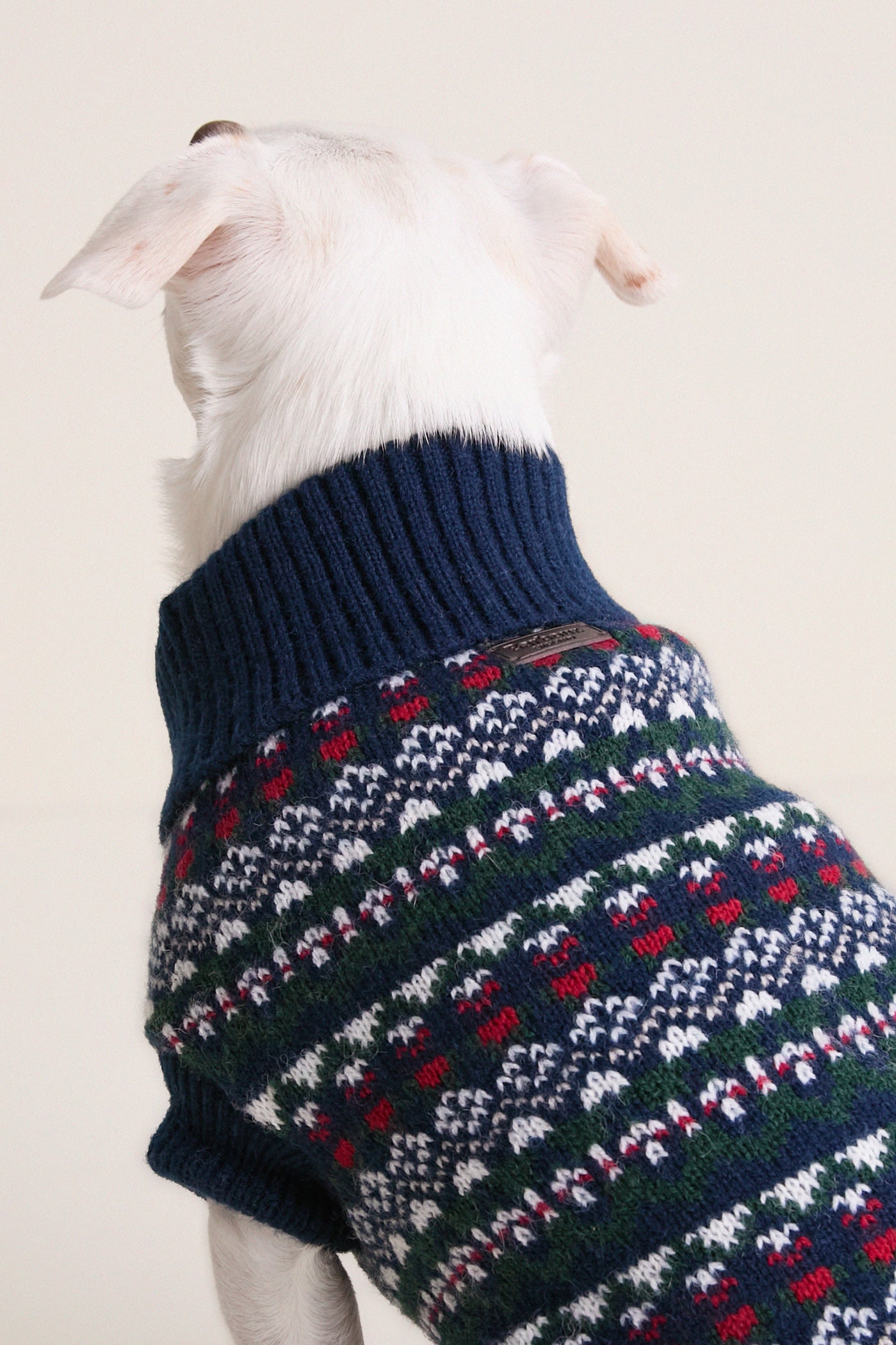 Navy Festive Marlow Fairisle Dog Jumper
