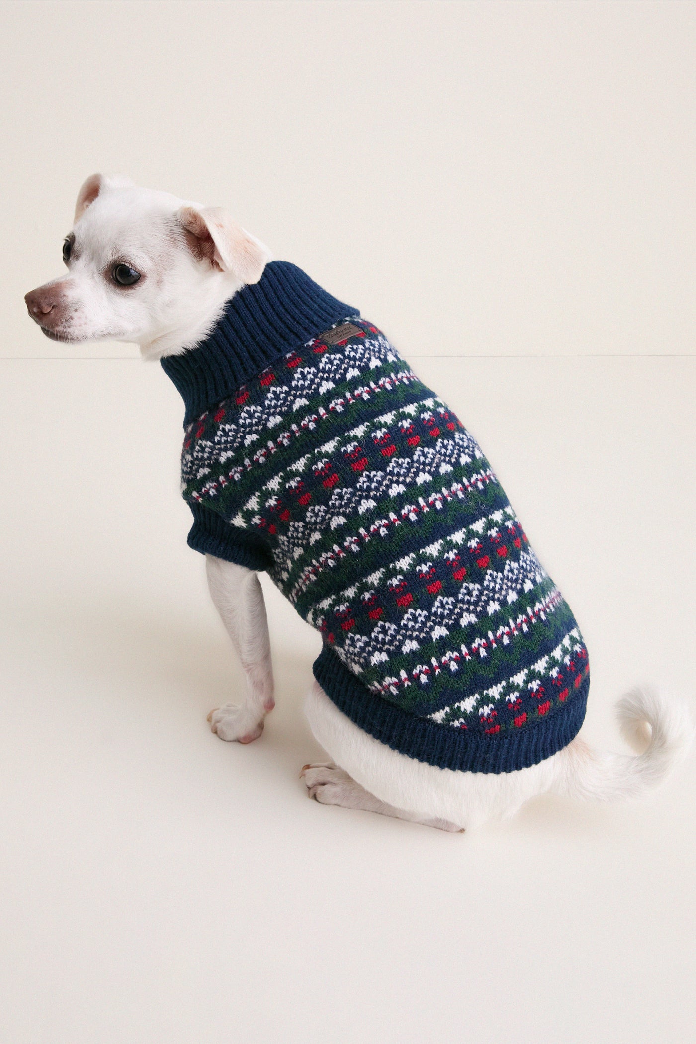 Navy Festive Marlow Fairisle Dog Jumper