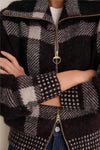 Multi Carville Knitted Zip Through Jacket