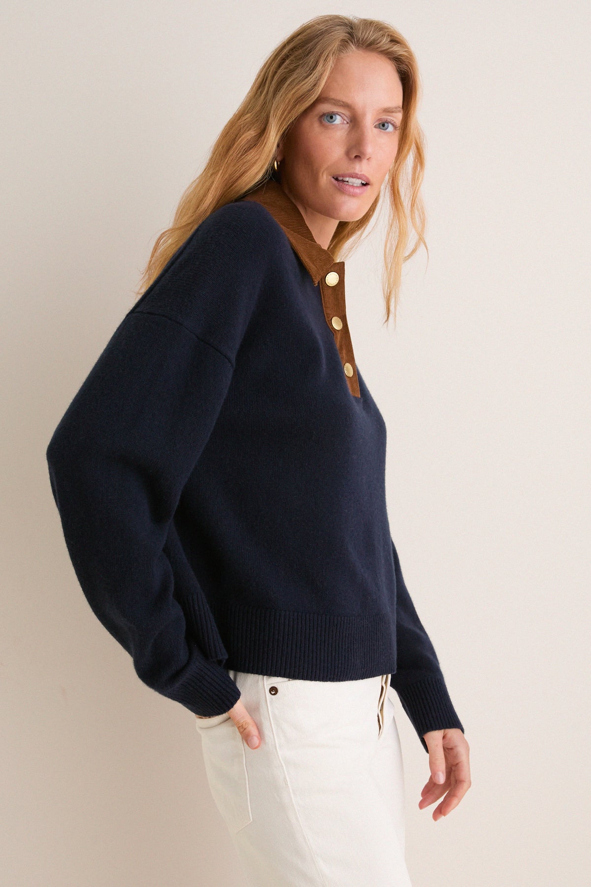 Navy Ravenshill Knitted Jumper