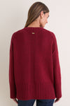 Cranberry Red Gaia Knitted Jumper