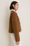 Tan Penny Fleece Casual Jacket