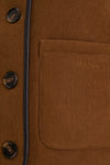 Tan Penny Fleece Casual Jacket