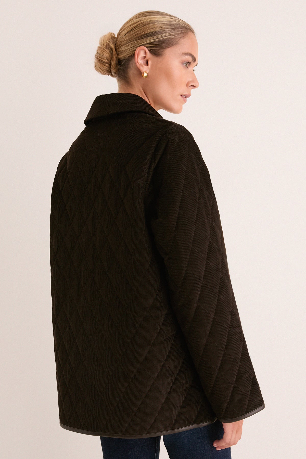 Dark Brown Marlow Quilted Jacket