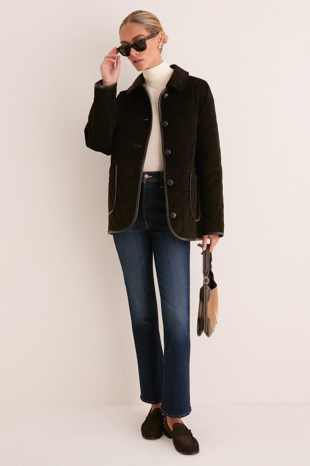 Dark Brown Marlow Quilted Jacket