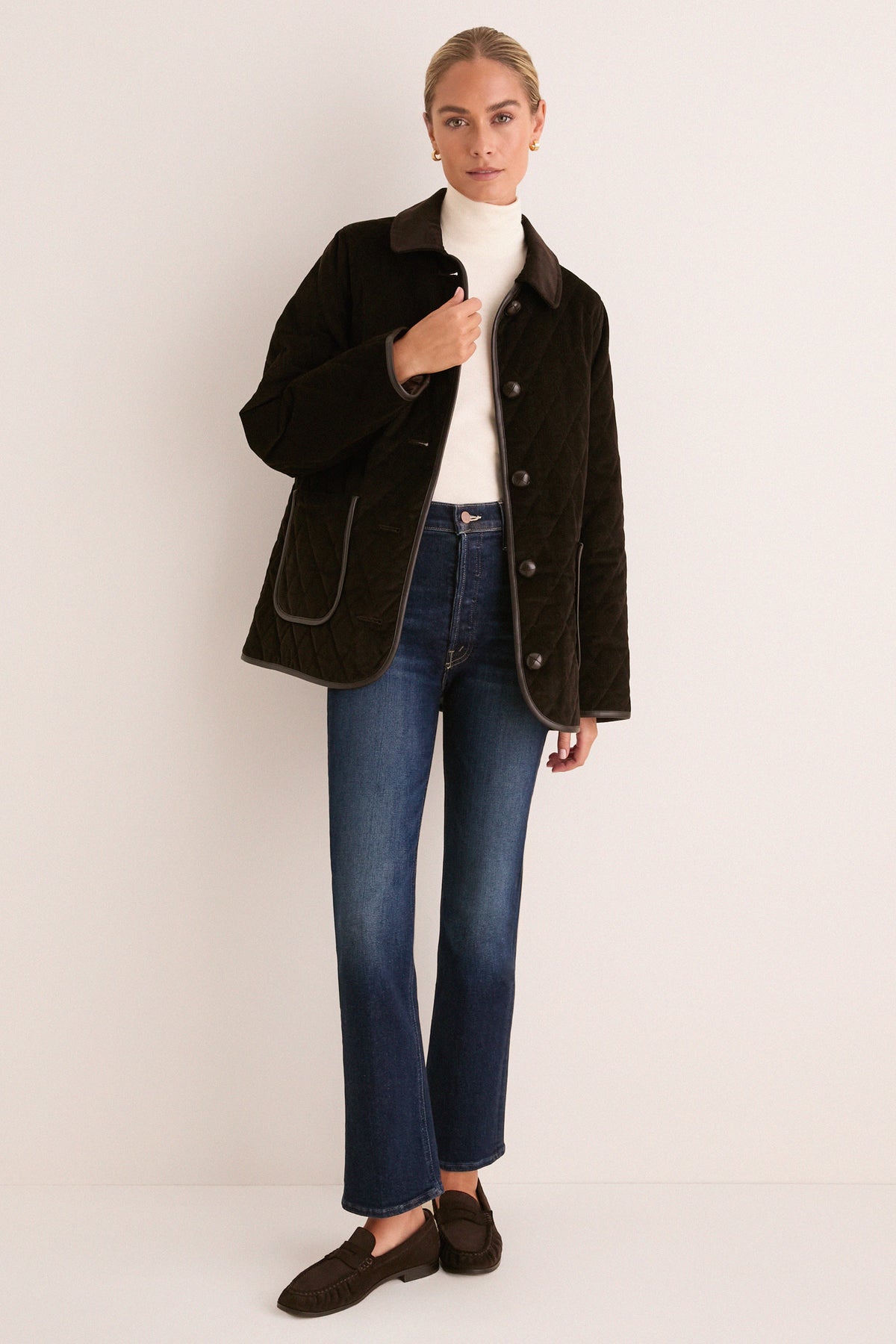 Dark Brown Marlow Quilted Jacket