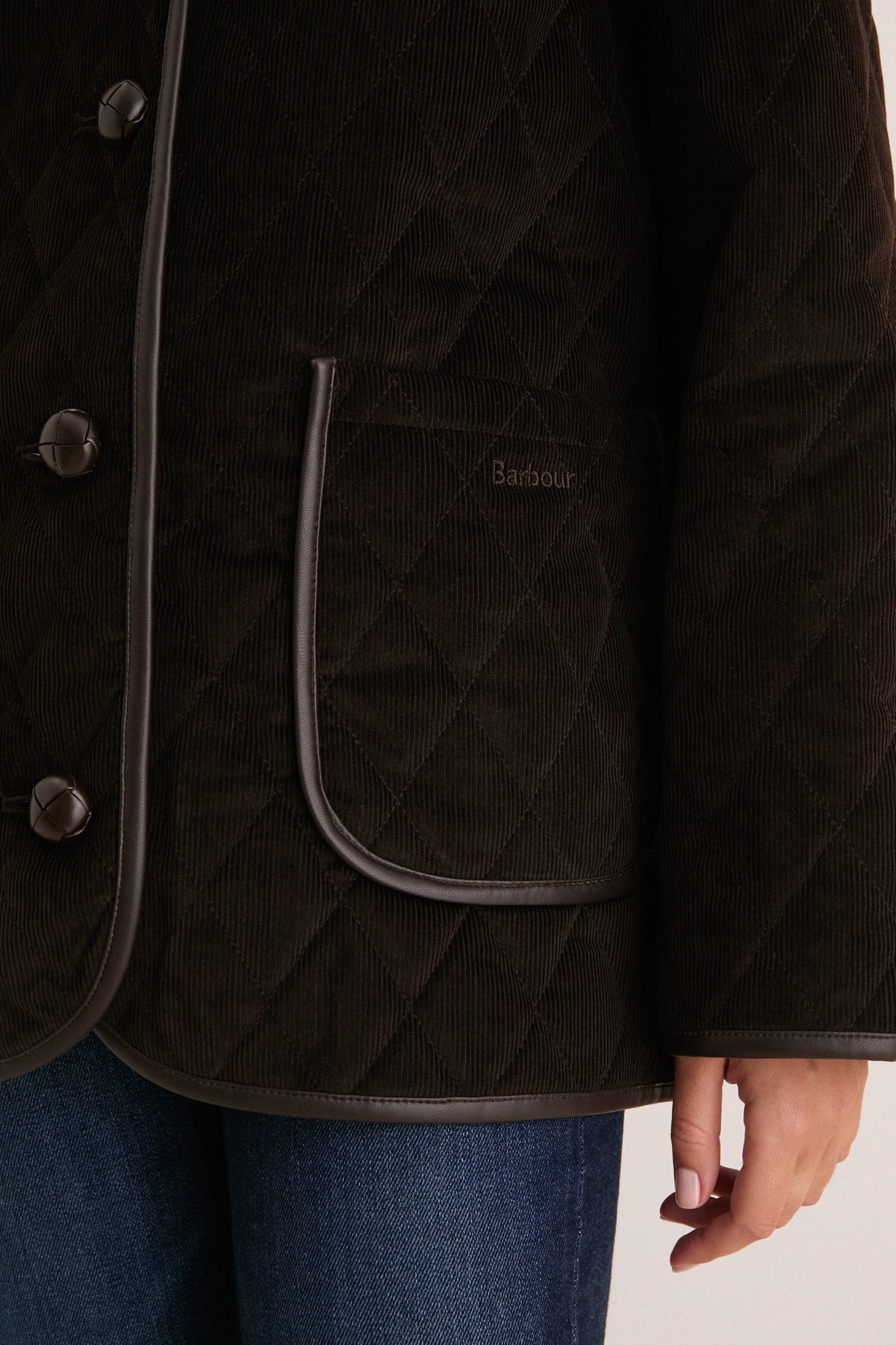Dark Brown Marlow Quilted Jacket