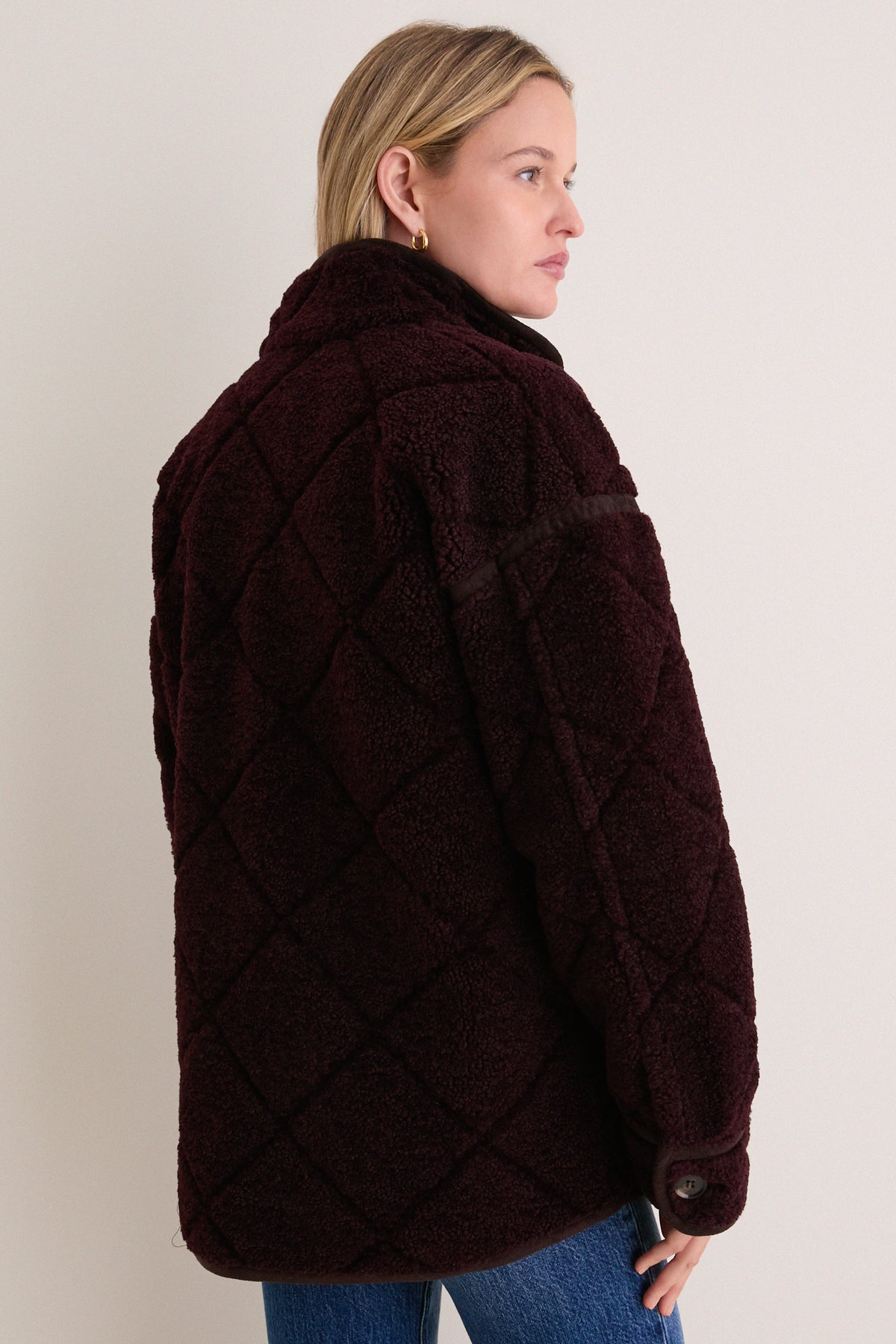 Fig and Ganache Maplewood Fleece Casual Jacket
