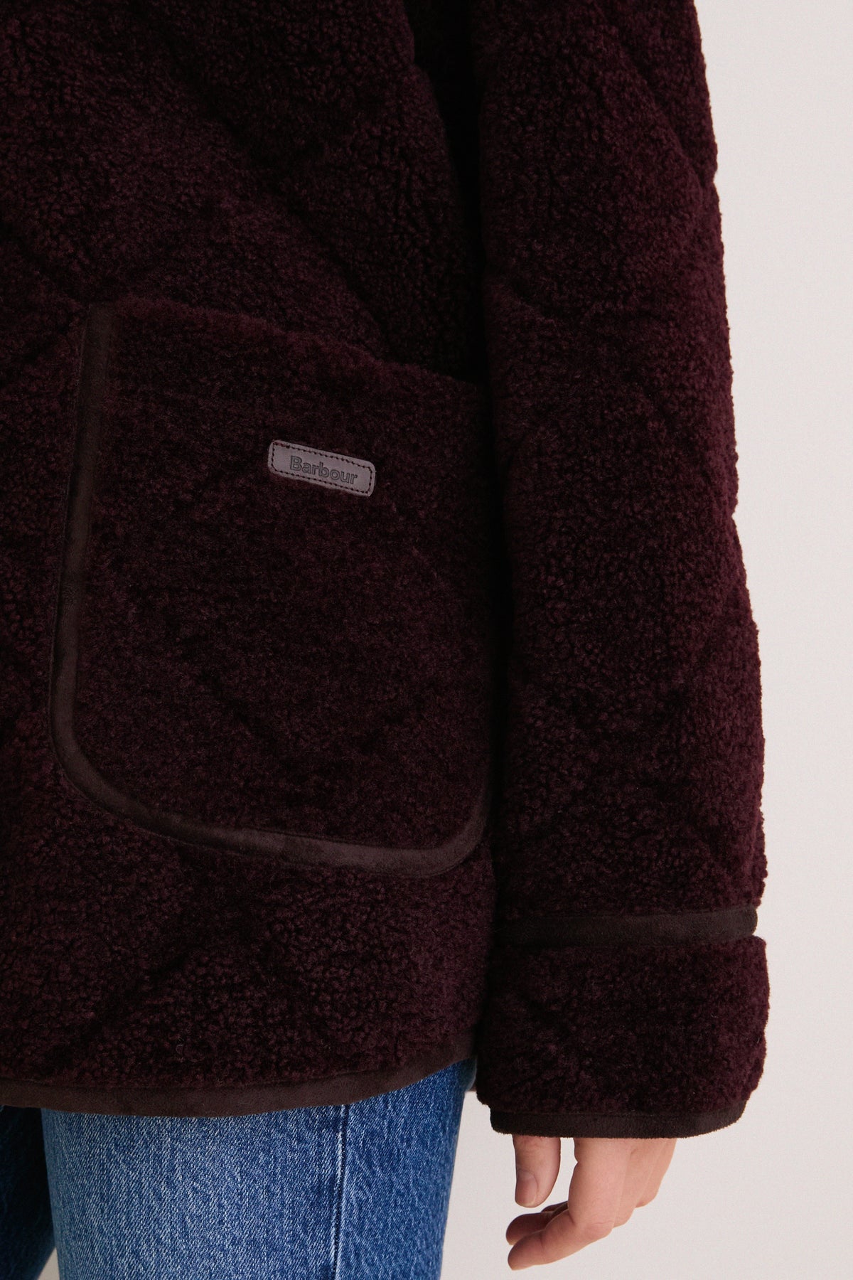 Fig and Ganache Maplewood Fleece Casual Jacket