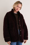 Fig and Ganache Maplewood Fleece Casual Jacket