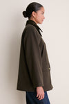 Olive Classic Bedale Wool Coat