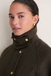 Olive Classic Bedale Wool Coat