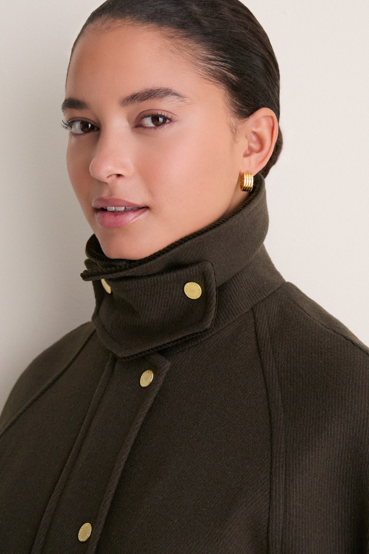 Olive Classic Bedale Wool Coat