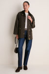 Olive Classic Bedale Wool Coat