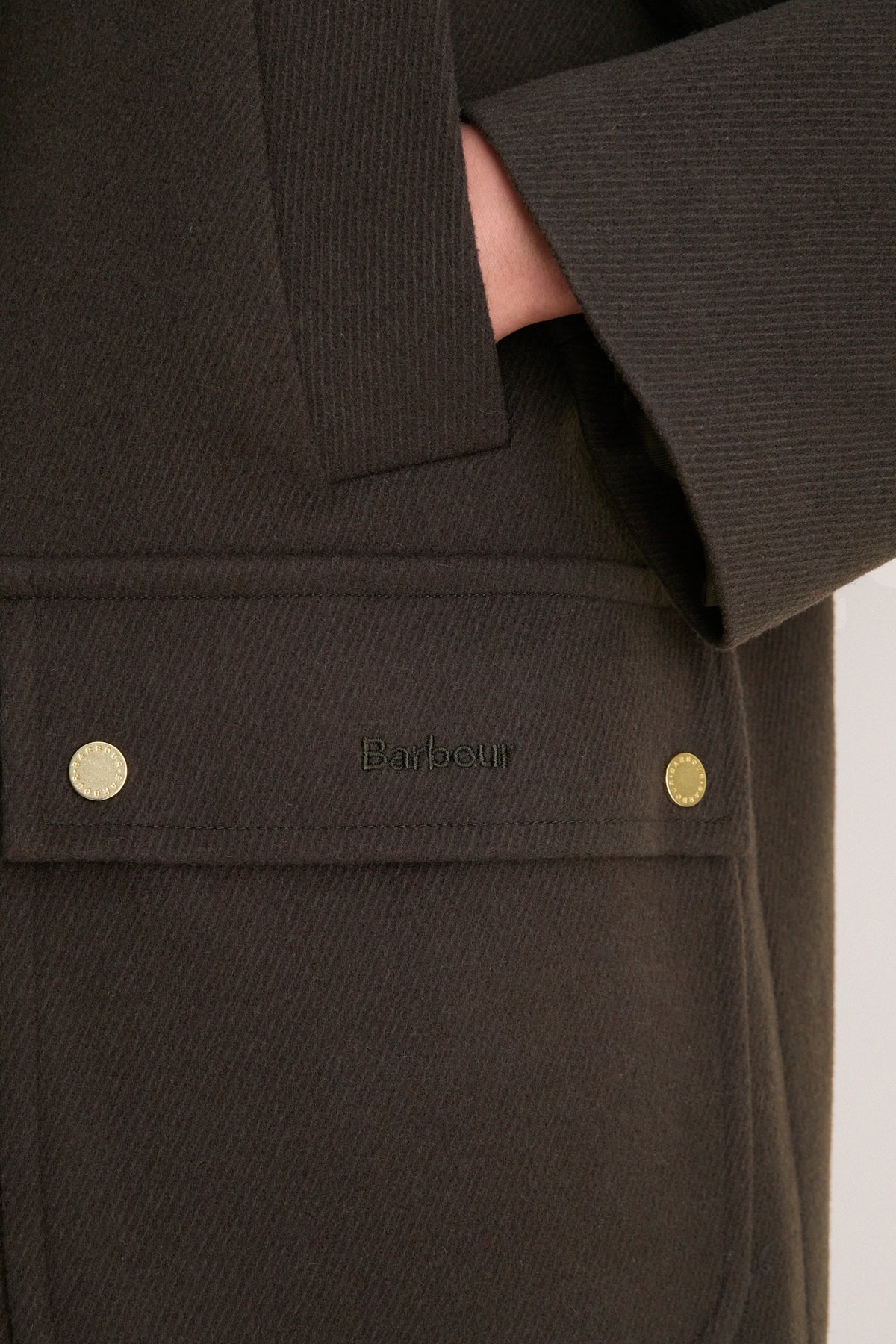 Olive Classic Bedale Wool Coat