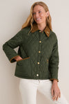 Olive Icons Cropped Liddesdale Quilted Jacket