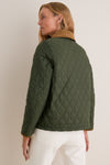 Olive Icons Cropped Liddesdale Quilted Jacket