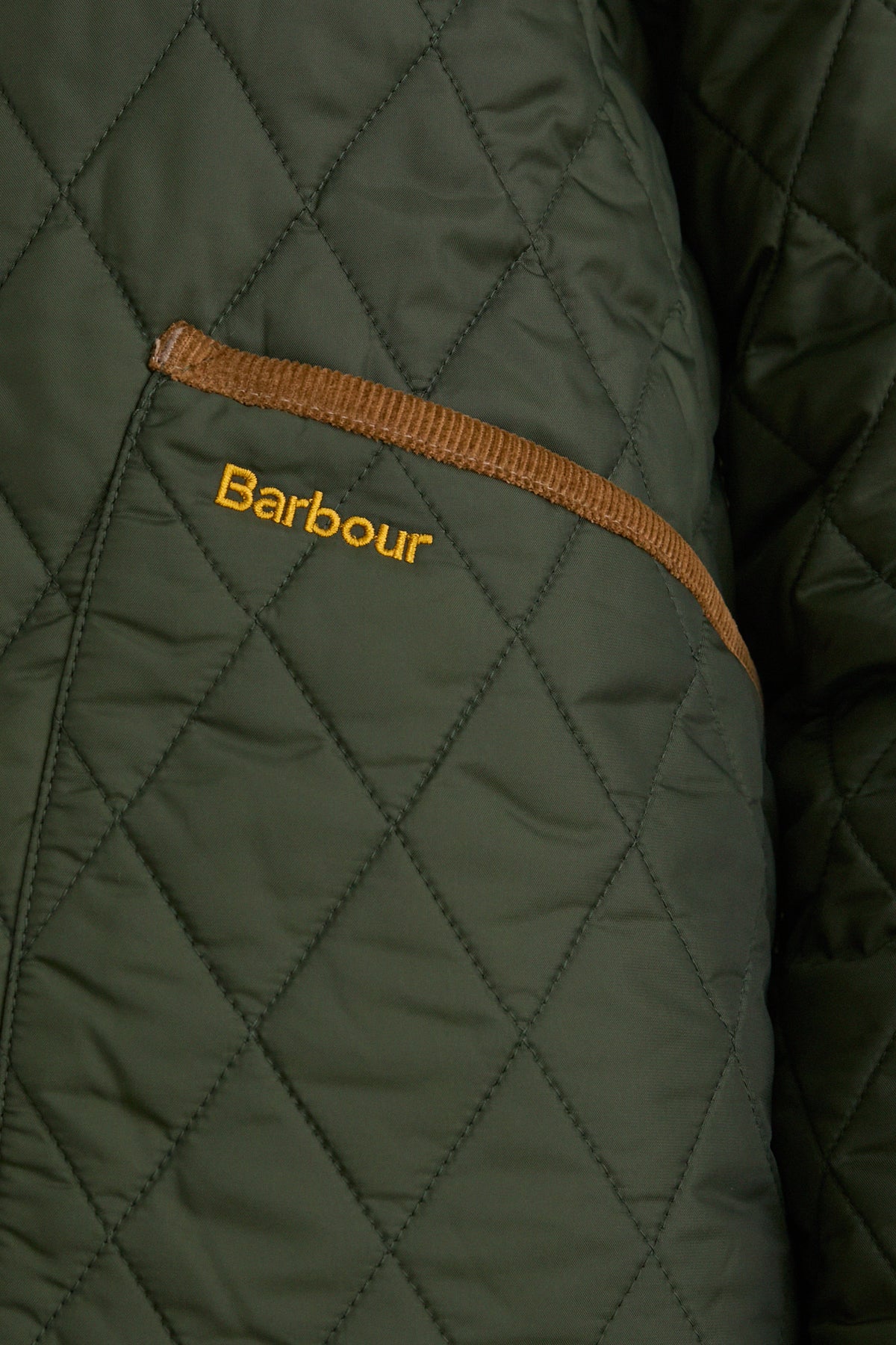 Olive Icons Cropped Liddesdale Quilted Jacket