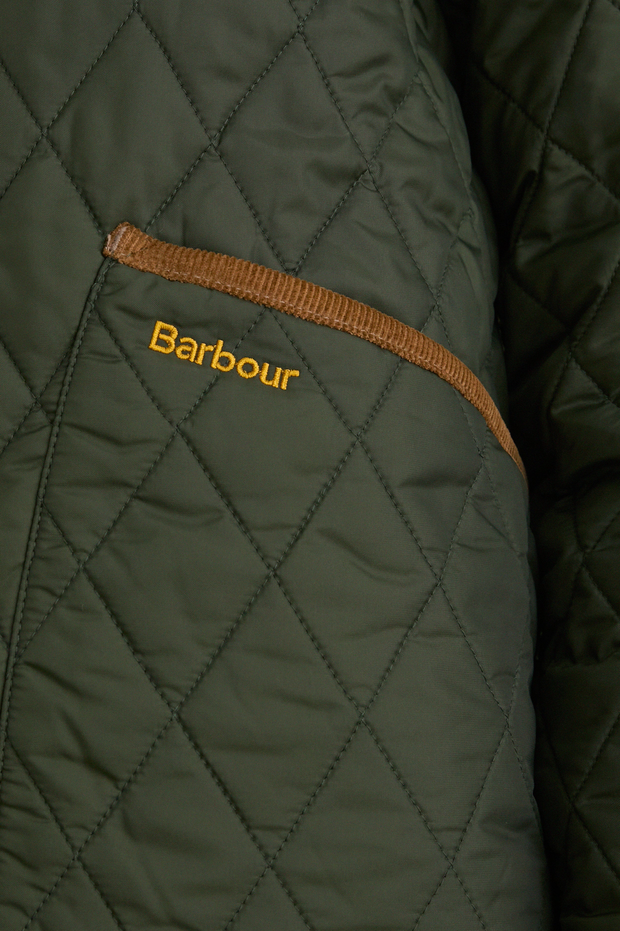 Olive Icons Cropped Liddesdale Quilted Jacket