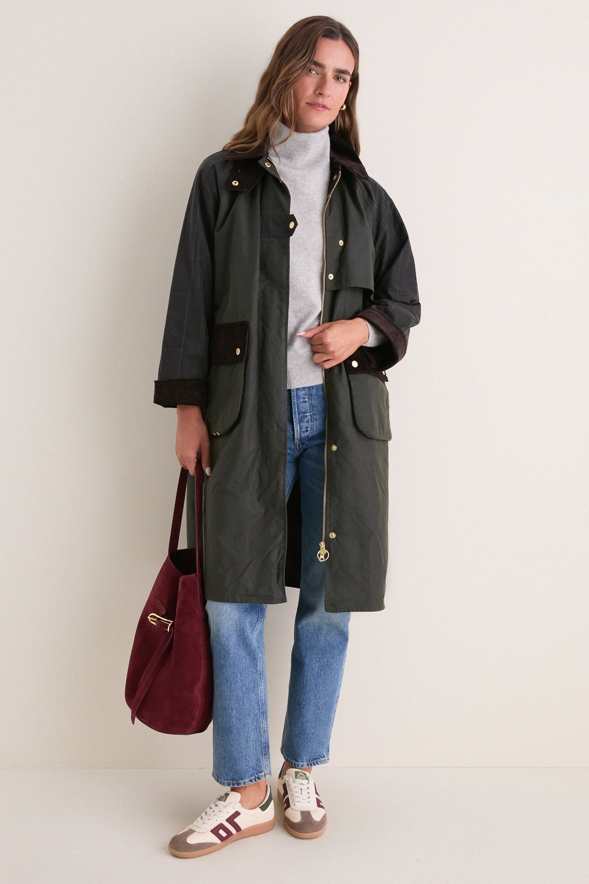 Fern Checked Kirklees Wax Jacket
