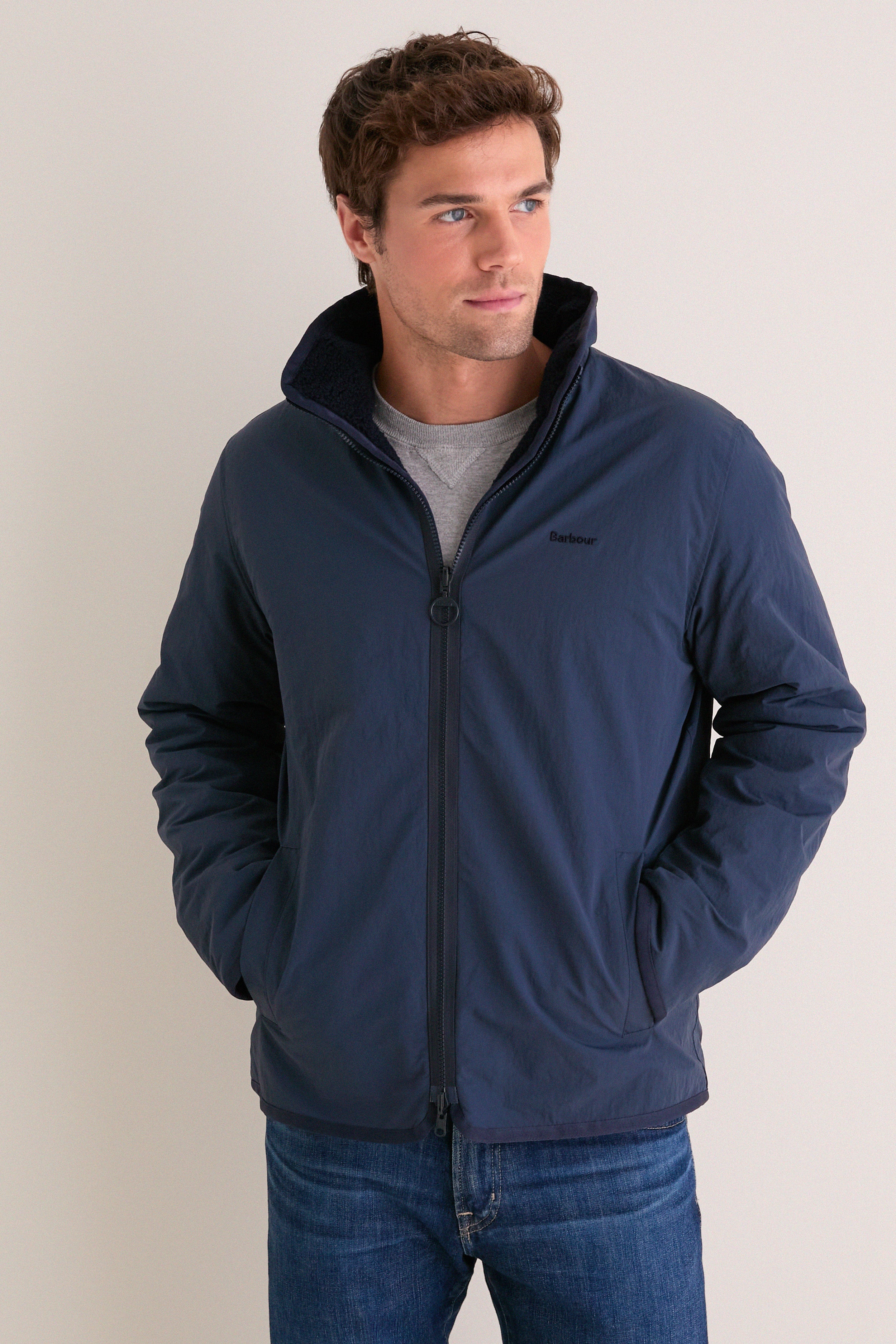 Navy Reversible Fleece Jacket