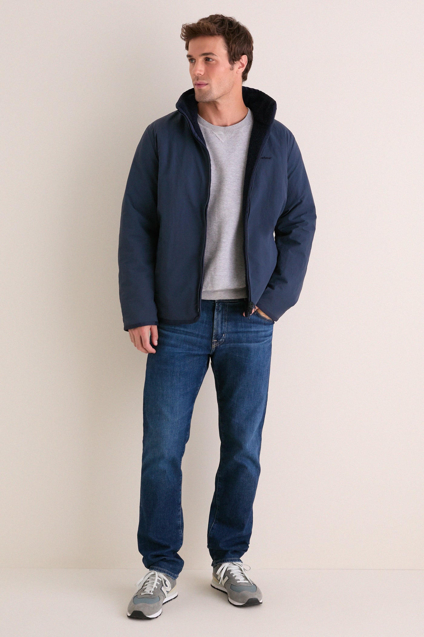 Navy Reversible Fleece Jacket