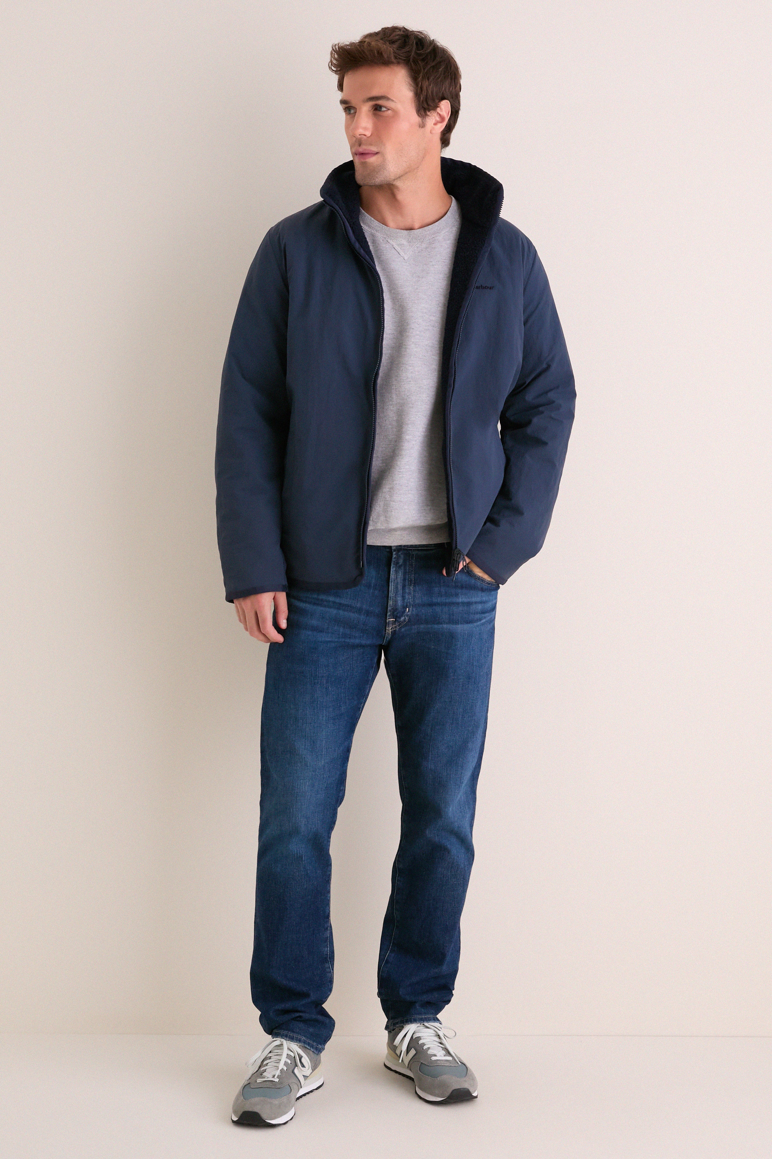 Navy Reversible Fleece Jacket