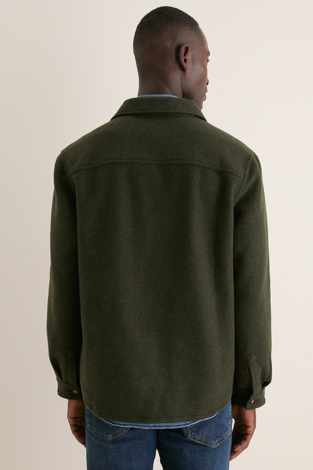 Sage Marltown Tailored Wool Blend Overshirt
