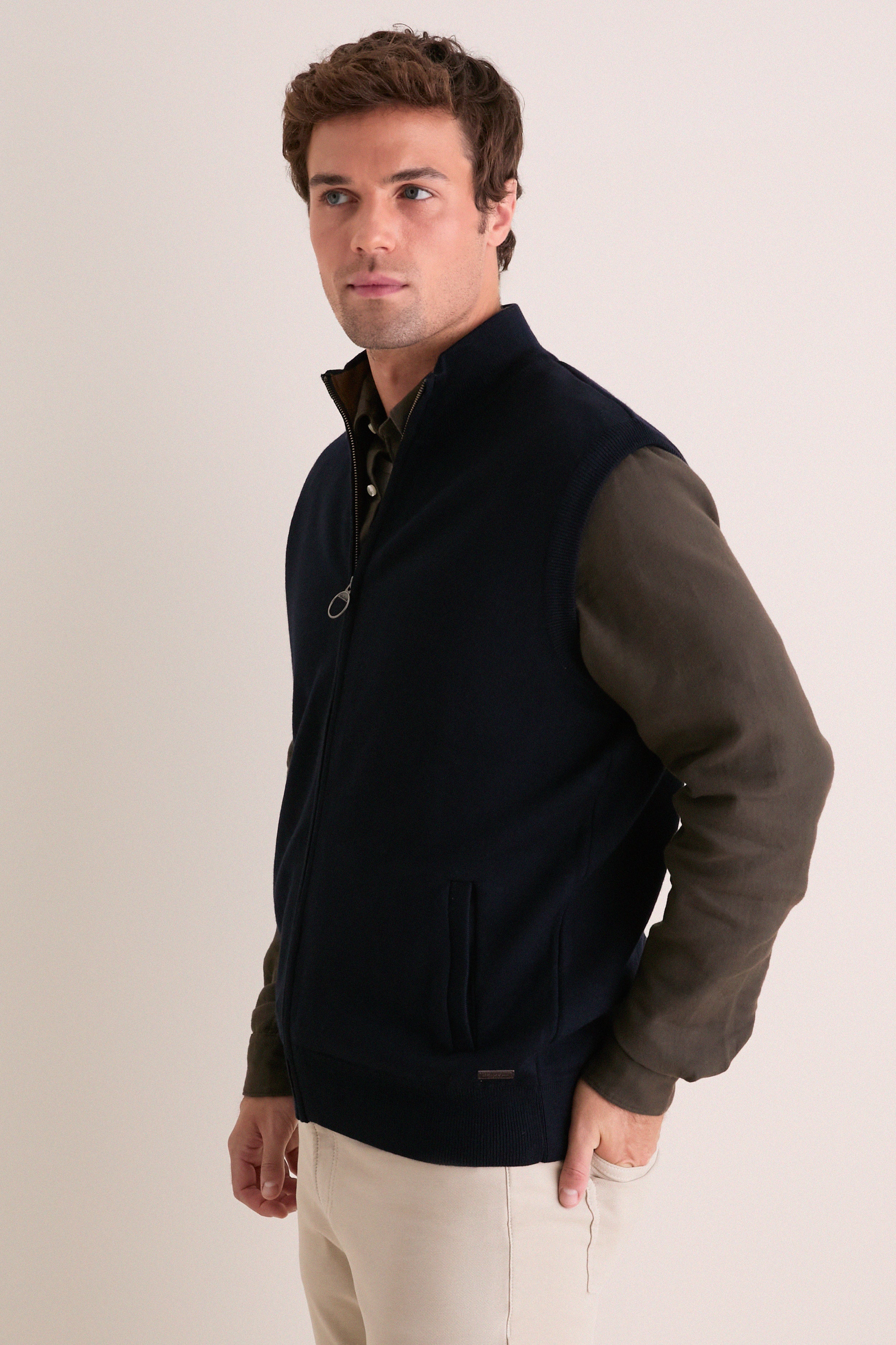 Navy Marcus Knitted Gilet