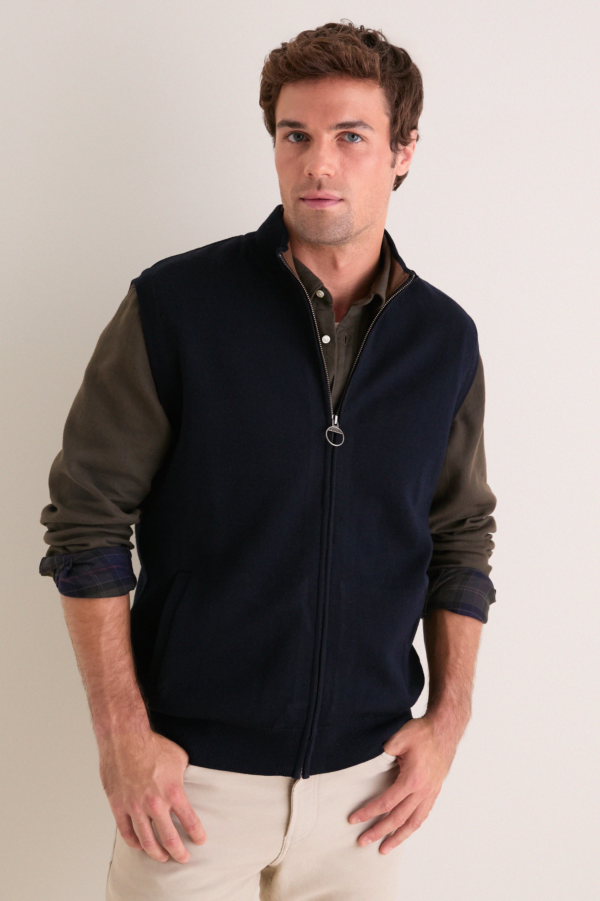 Navy Marcus Knitted Gilet
