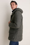 Dark Sage Winter Bedale Puffer Jacket