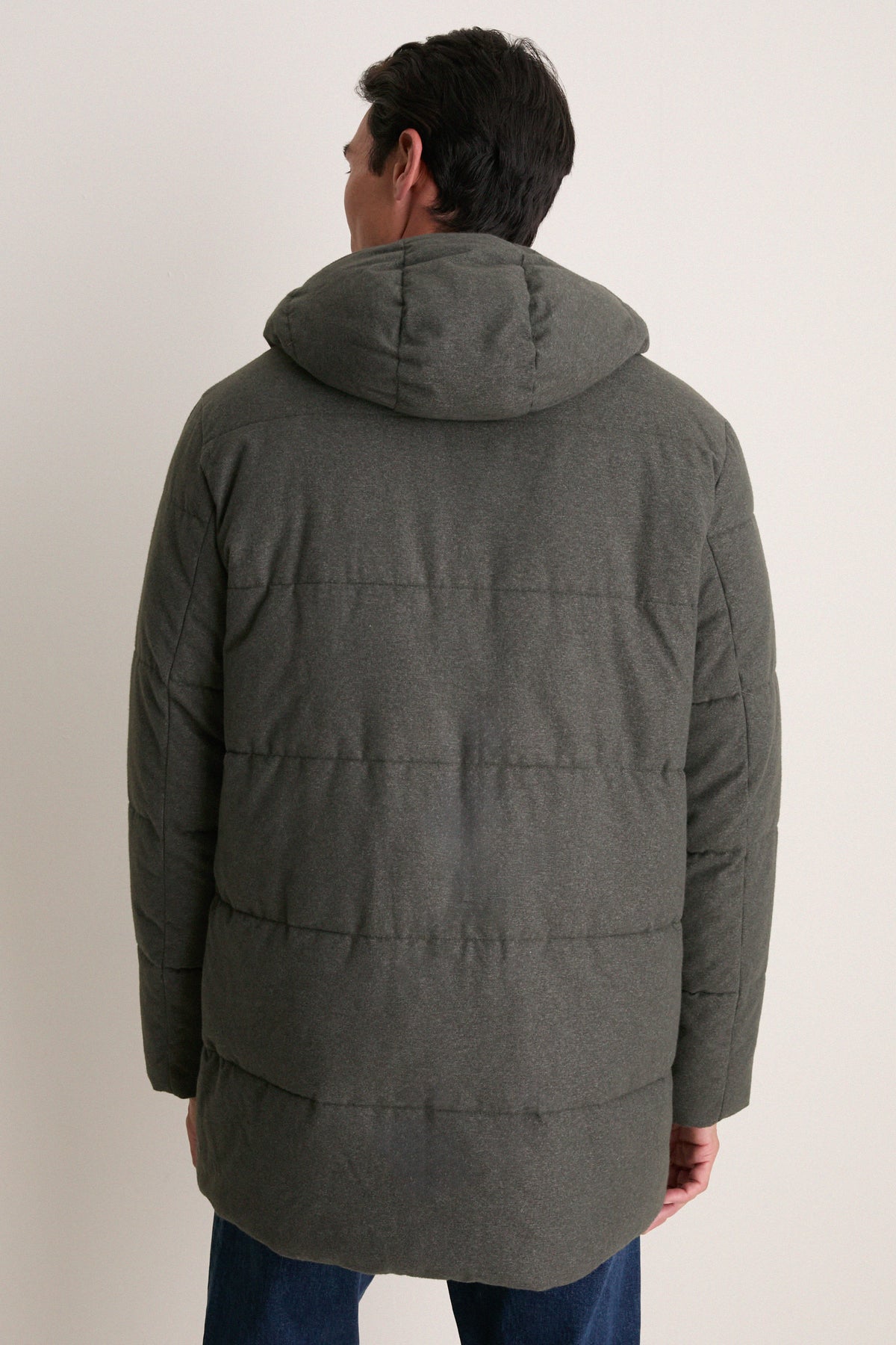 Dark Sage Winter Bedale Puffer Jacket
