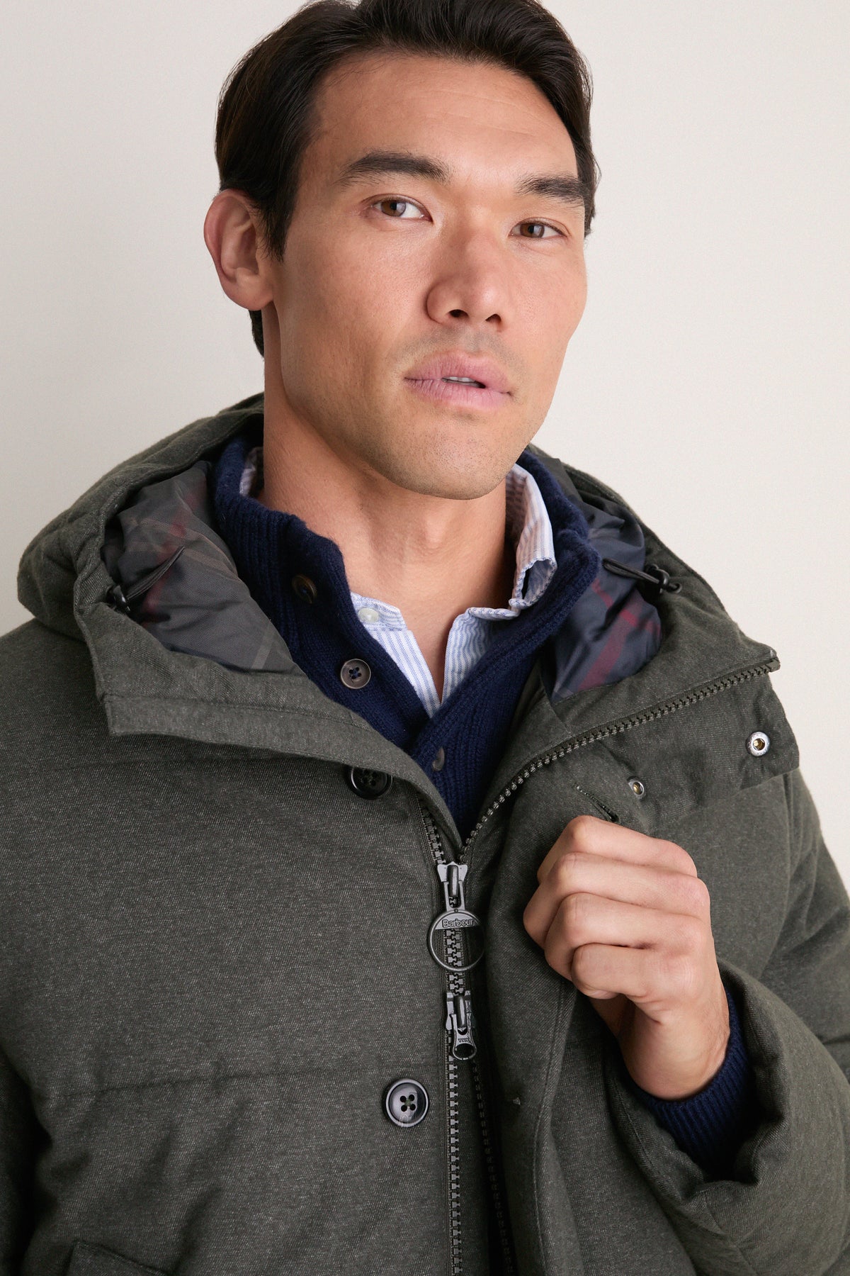 Dark Sage Winter Bedale Puffer Jacket